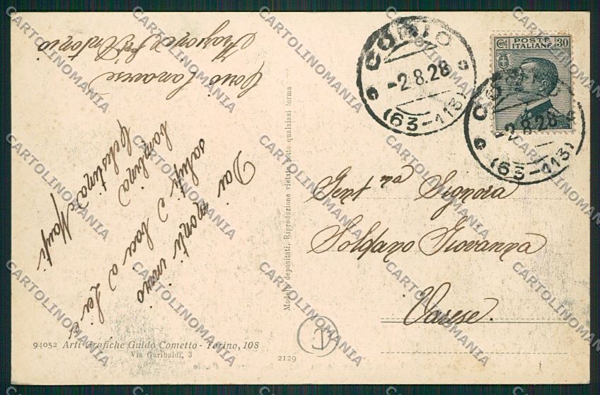 Torino Corio cartolina QK1343 – retro