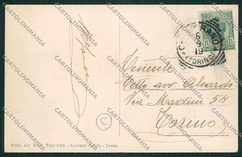 Torino Chiaverano cartolina QK1375 – retro
