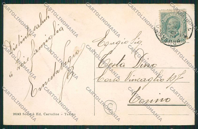Torino Castiglione Torinese cartolina QK1377 – retro