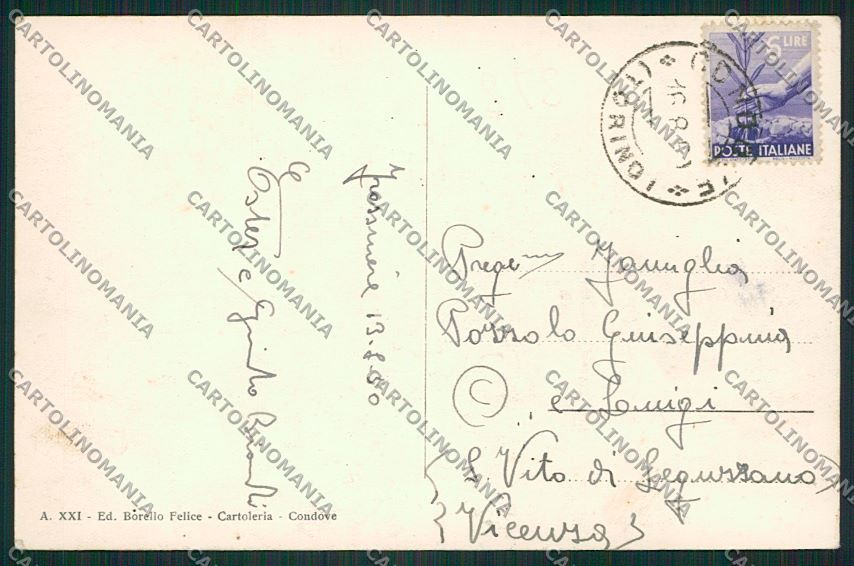 Torino Condove Foto cartolina QK1382 – retro