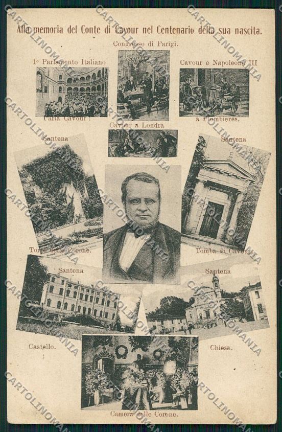 Torino Santena Cavour cartolina QK1401 – fronte
