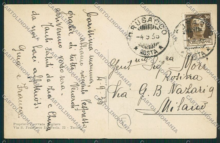 Torino Drusacco cartolina QK1409 – retro