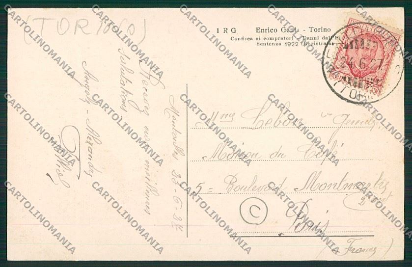 Torino Fenestrelle Costumi Genta cartolina QK1422 – retro