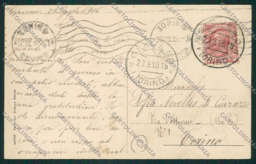 Torino Giaveno cartolina QK1456 – retro