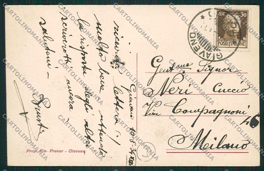 Torino Giaveno cartolina QK1461 – retro