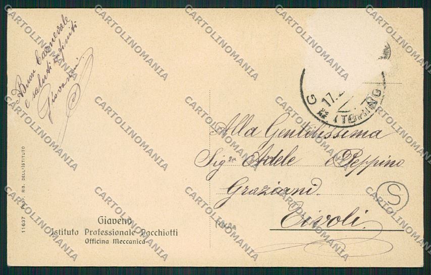 Torino Giaveno cartolina QK1479 – retro