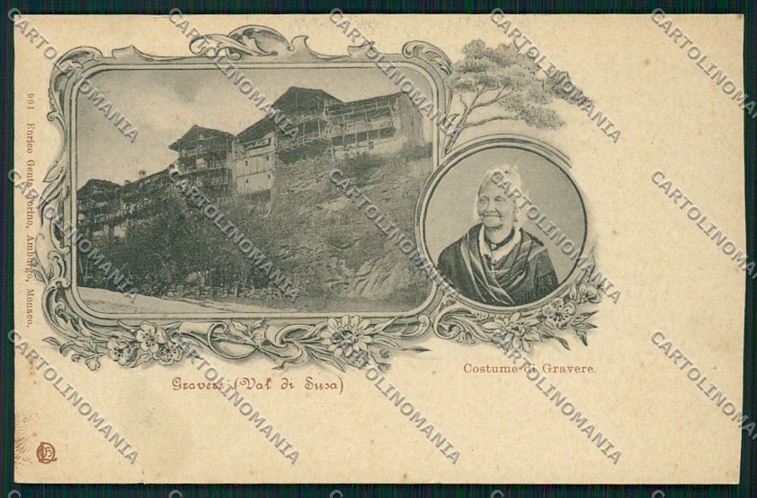 Torino Gravere Costumi cartolina QK1481 – fronte