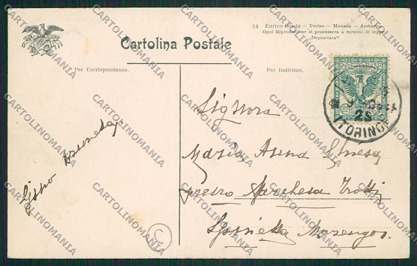 Torino Ivrea Genta cartolina QK1503 – retro