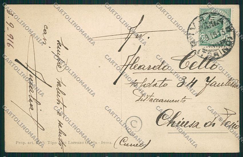 Torino Ivrea cartolina QK1506 – retro