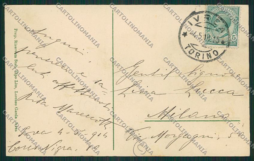 Torino Ivrea cartolina QK1513 – retro