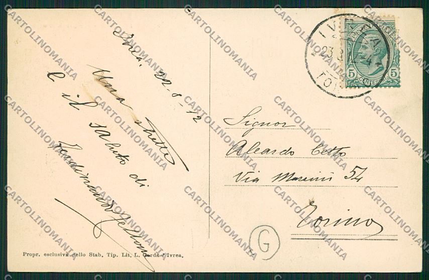 Torino Ivrea cartolina QK1525 – retro