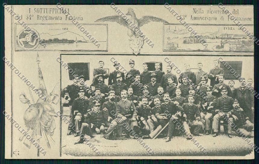 Torino Ivrea Militari Fanteria Palermo cartolina QK1527 – fronte