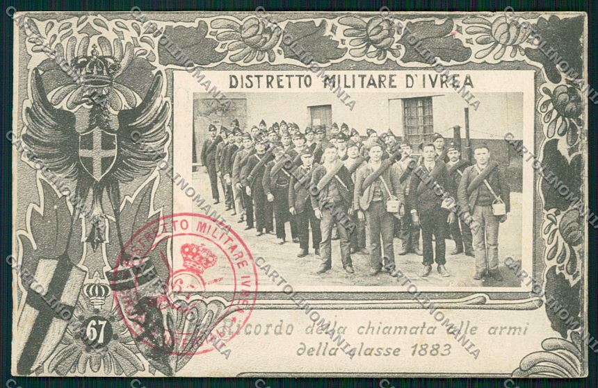 Torino Ivrea Militari Fanteria cartolina QK1530 – fronte