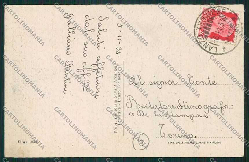 Torino Lanzo Stazione cartolina QK1558 – retro