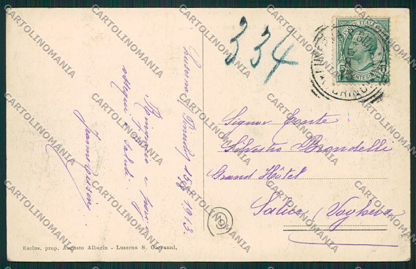 Torino Luserna San Giovanni cartolina QK1579 – retro