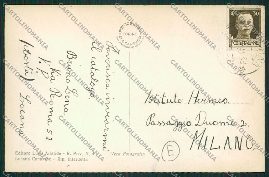 Torino Locana Canavese Cantellino Foto cartolina QK1597 – retro