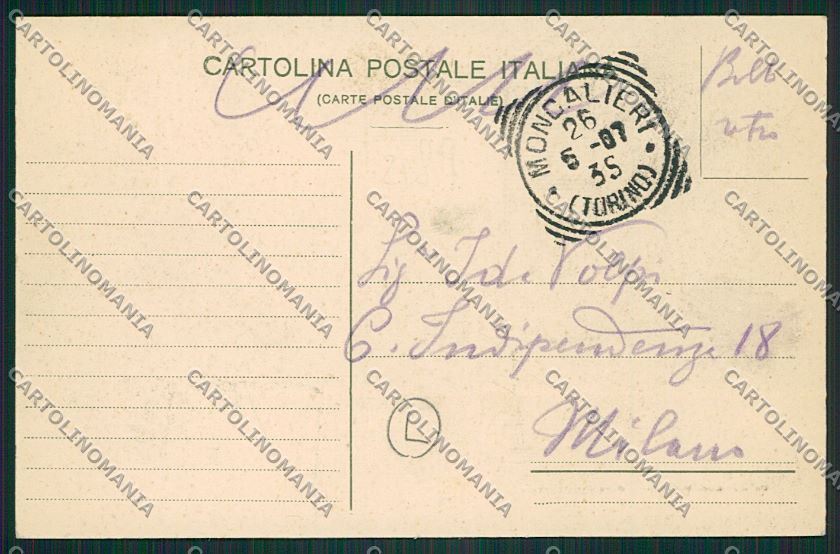 Torino Moncalieri cartolina QK1635 – retro