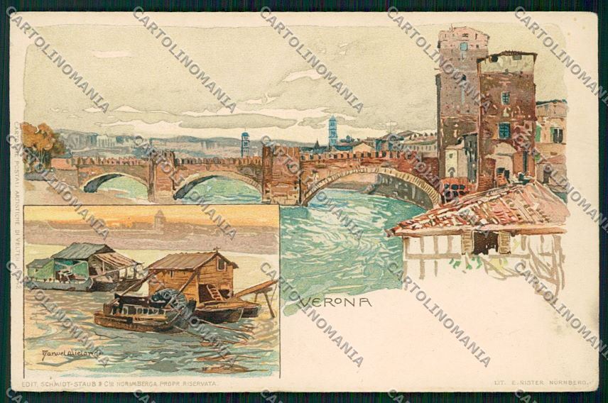 Wielandt Verona SCOLLATA cartolina QK1652 – fronte