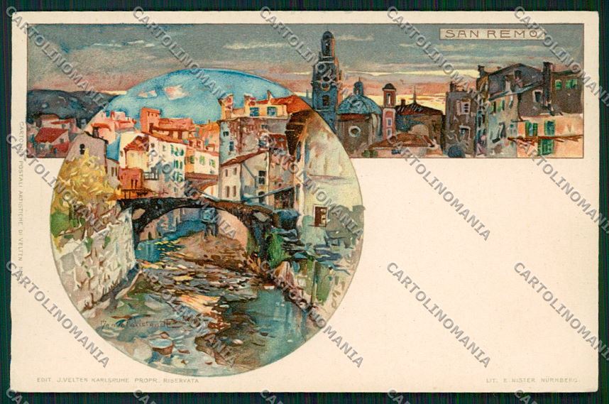 Wielandt San Remo PIEGHINA cartolina QK1666 – fronte