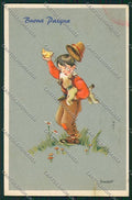 Bonfanti Augurale Child STRAPPO cartolina QK1678 – fronte