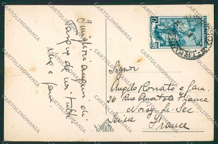 Bonfanti Augurale Angel cartolina QK1690 – retro