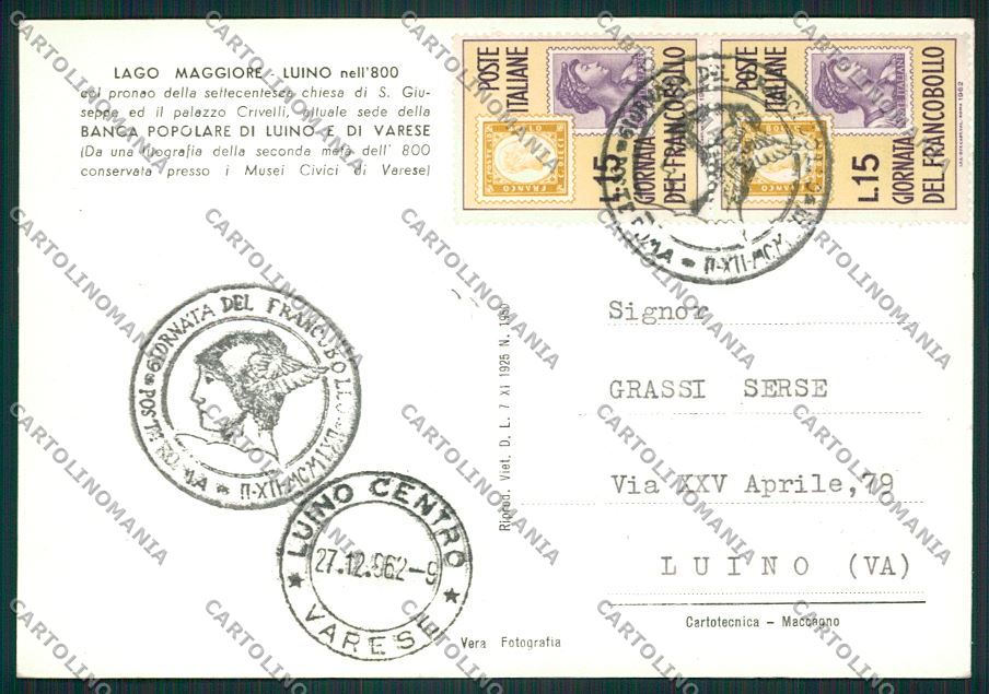 Varese Luino FG cartolina QK1764 – retro