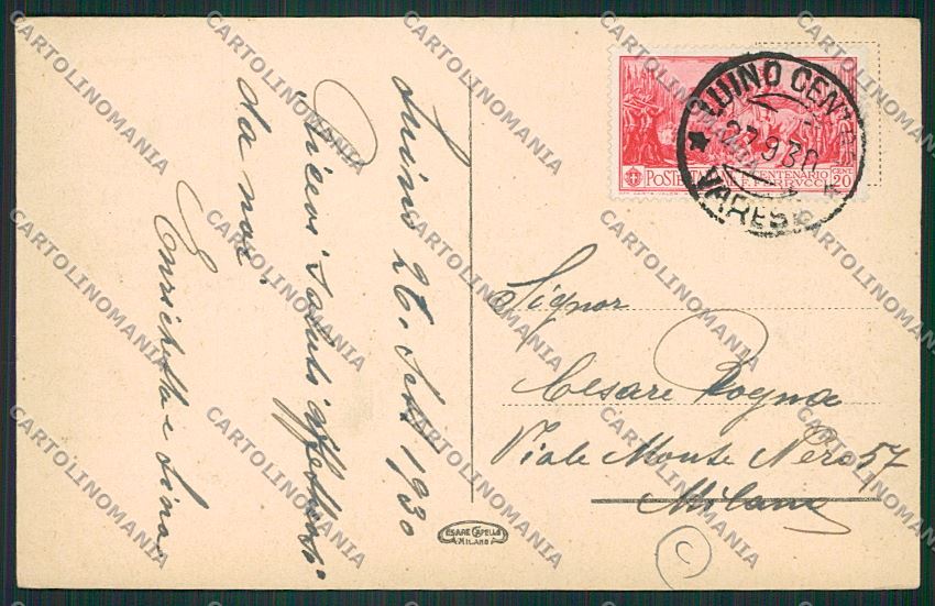Varese Luino cartolina QK1771 – retro