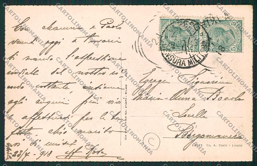Varese Luino cartolina QK1773 – retro