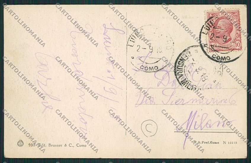 Varese Luino cartolina QK1780 – retro