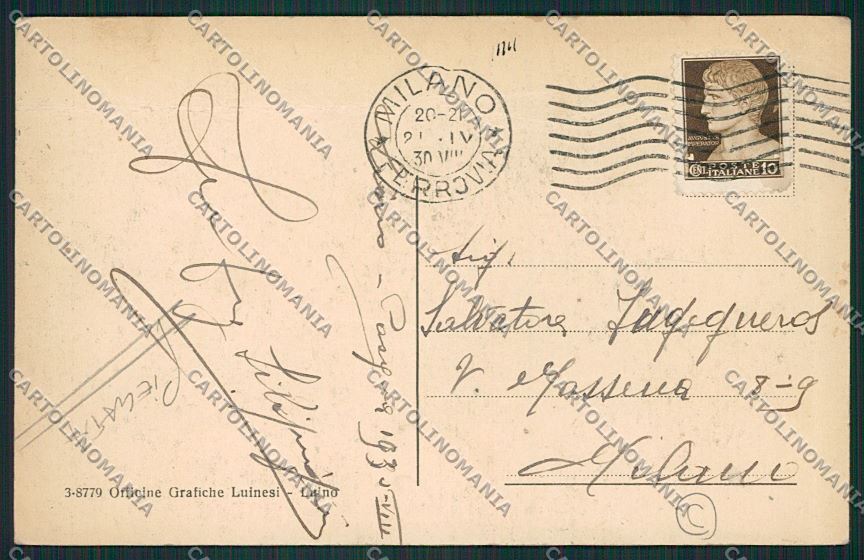 Varese Luino PIEGATA cartolina QK1794 – retro