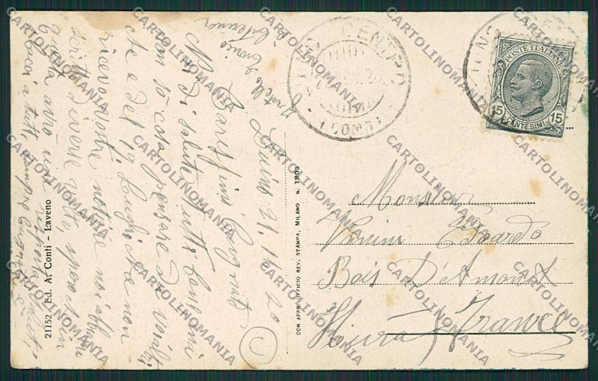 Varese Luino Battello cartolina QK1811 – retro