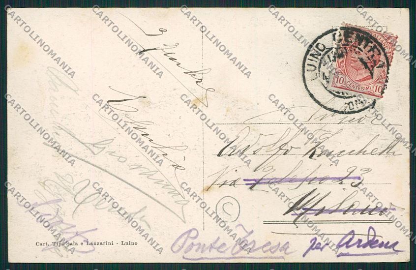 Varese Luino cartolina QK1853 – retro