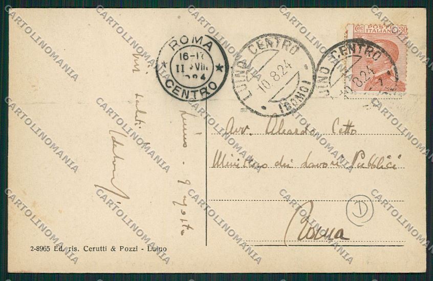 Varese Luino cartolina QK1887 – retro