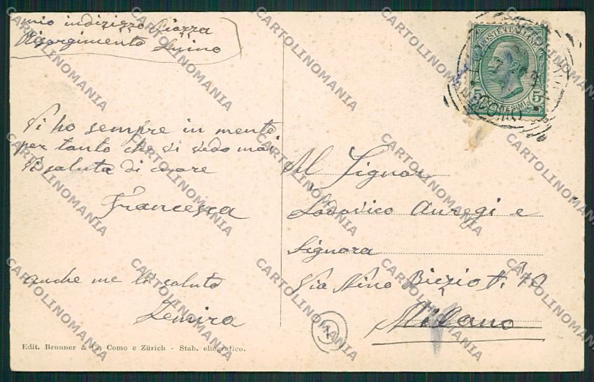 Varese Luino cartolina QK1888 – retro
