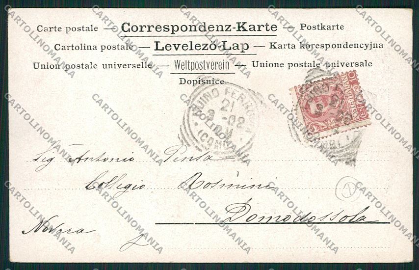 Varese Luino cartolina QK1898 – retro