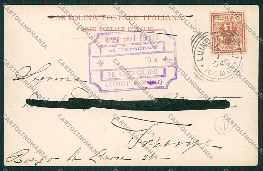 Varese Luino Chiaro di Luna cartolina QK1899 – retro