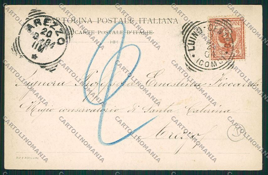 Varese Luino Chiaro di Luna cartolina QK1901 – retro