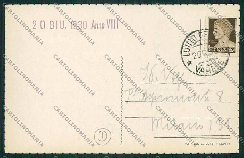 Varese Luino Battello cartolina QK1910 – retro