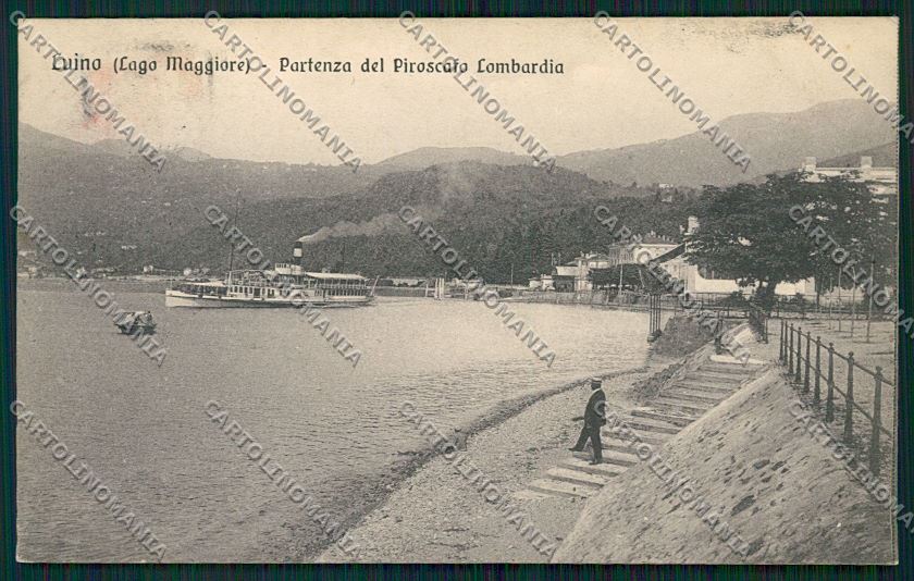 Varese Luino Battello RIFILATA cartolina QK1912 – fronte