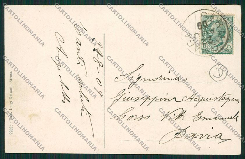 Varese Luino Battello cartolina QK1913 – retro