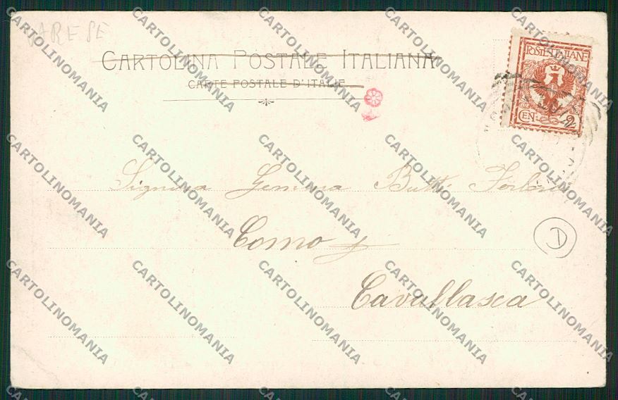 Varese Luino Stazione cartolina QK1914 – retro