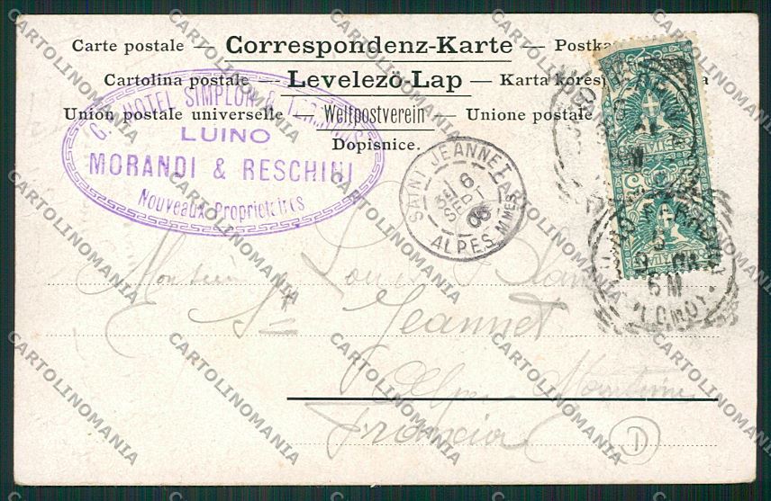 Varese Luino Stazione cartolina QK1917 – retro