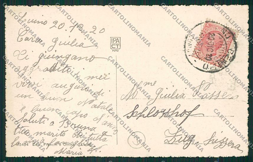 Varese Luino Stazione cartolina QK1918 – retro