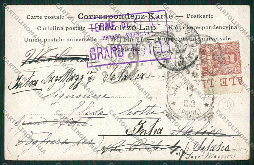 Varese Luino cartolina QK1922 – retro