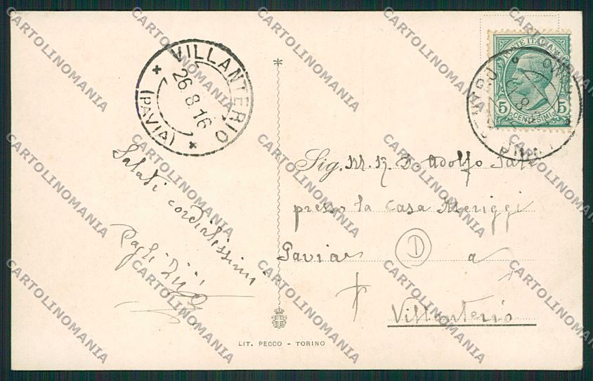 Varese Luino cartolina QK1924 – retro