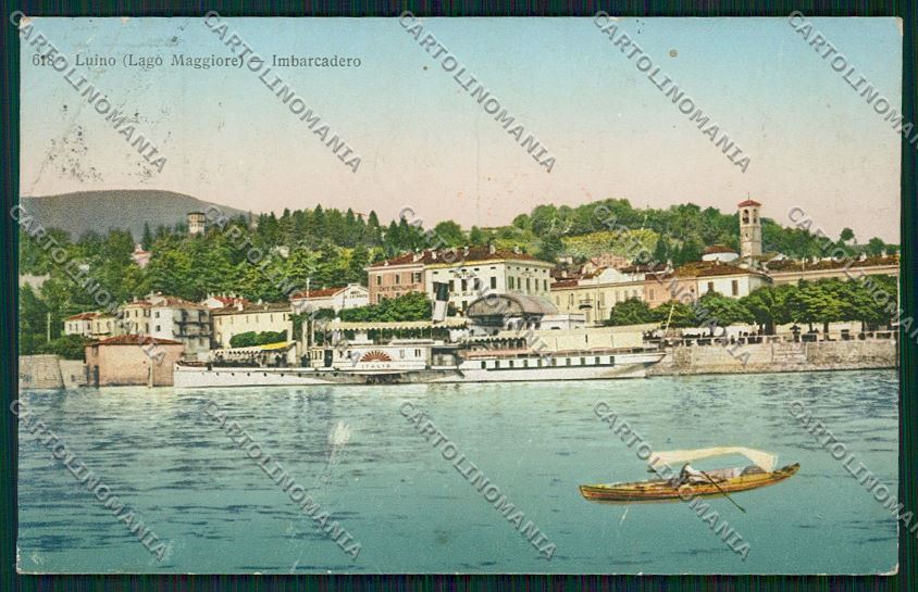 Varese Luino Battello PIEGA cartolina QK1930 – fronte