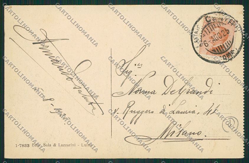 Varese Luino cartolina QK1933 – retro