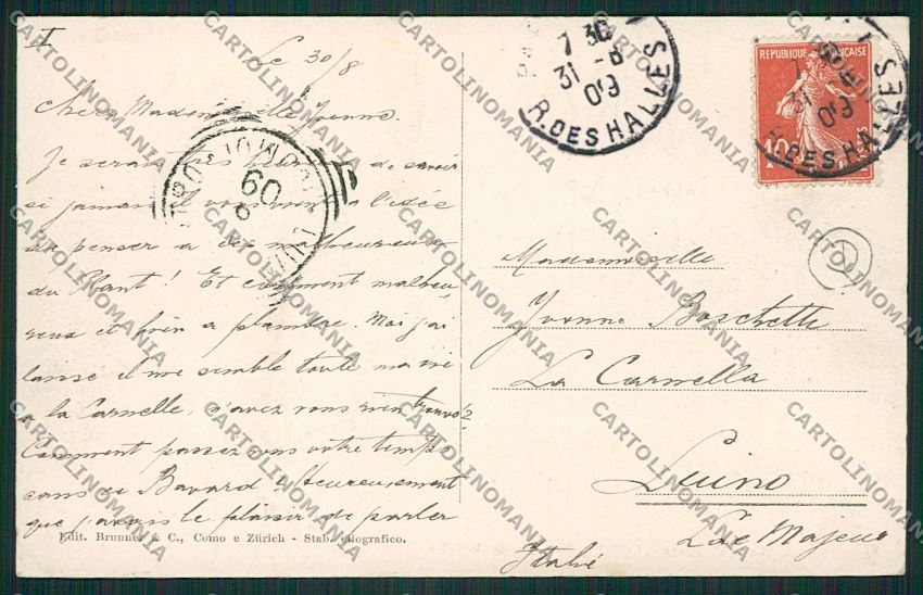 Varese Luino Battello cartolina QK1934 – retro