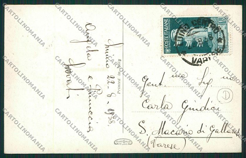 Varese Luino cartolina QK1945 – retro