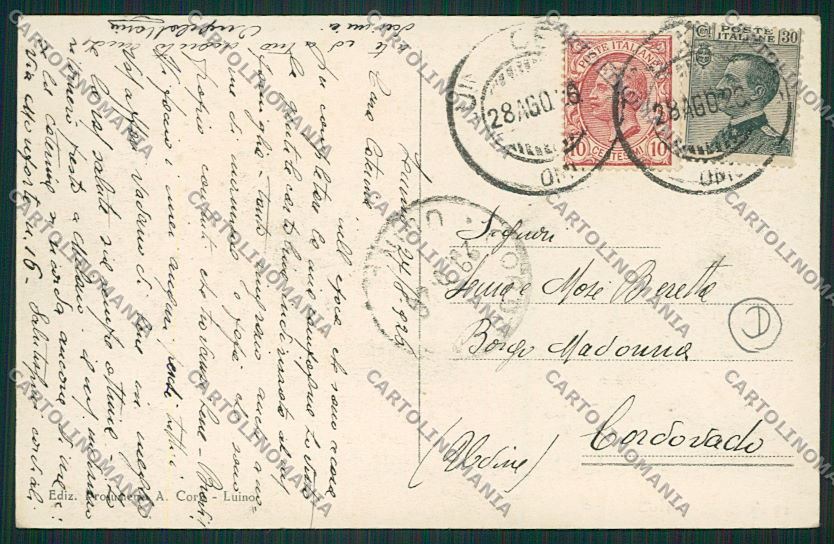 Varese Luino cartolina QK1951 – retro